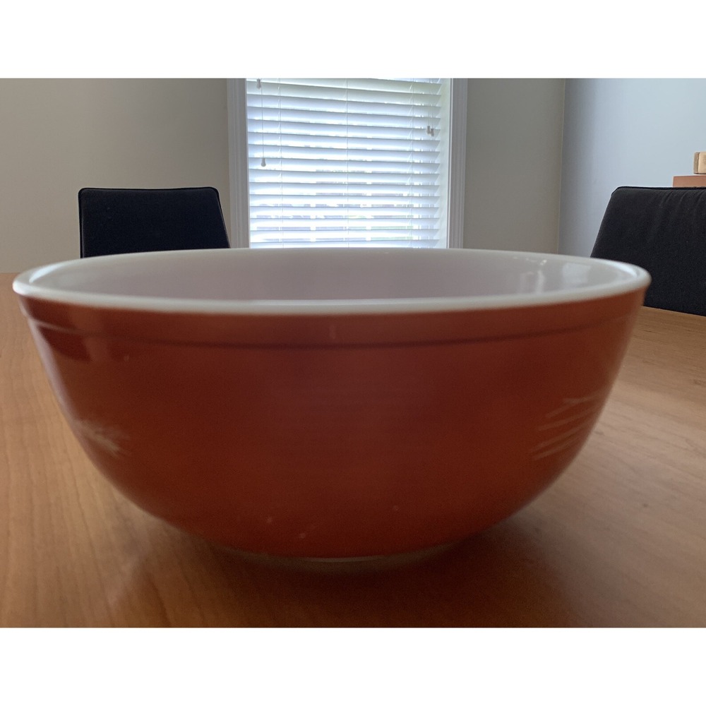 Vintage Pyrex Autumn Harvest Wheat Mixing Bowl #403 2.5 Liter 8.75" - Picture 2 of 5